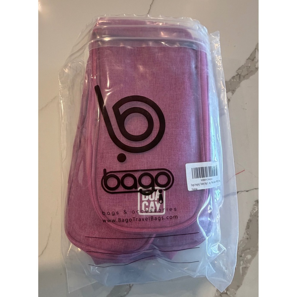 Bago Boacay Hanging Toiletry Bag Pink Travel Organizer Makeup Wash Bag New
